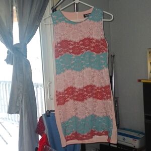 Pink Overlaced dress